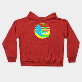 Eat Sleep Boost Repeat Female Kitesufer Retro Sunset Kids Hoodie